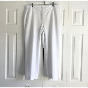 Talbots Pants Size 12 White Lined Crop